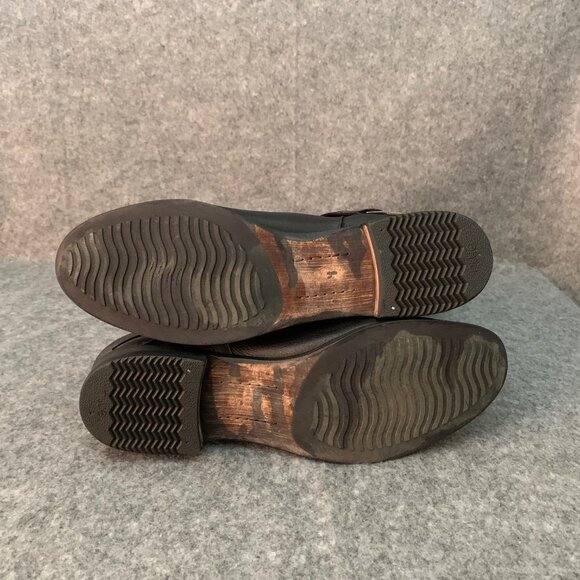 UGG Australia 3184 Women's Black Leather Knee High Side Partial Zip Boots - Picture 16 of 16